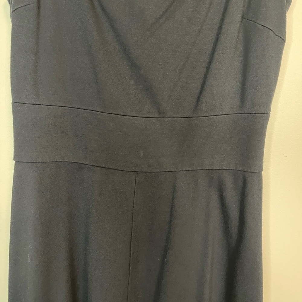 Banana Republic Milly Collection Women’s Black Contrast Zip Skater Dress size 4 - Picture 2 of 7